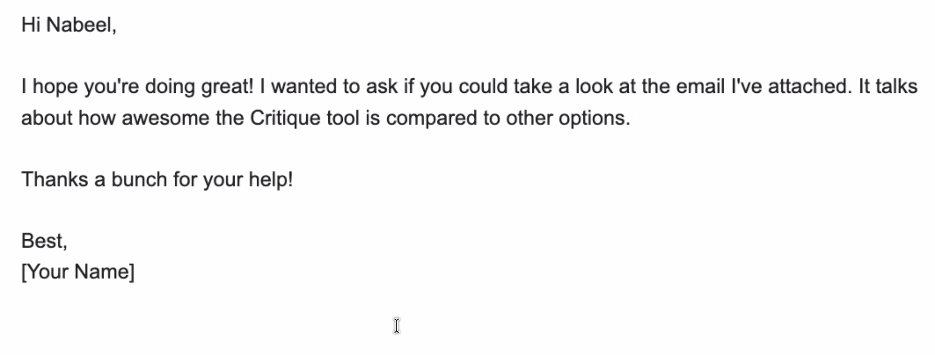 Critique Interface Demo